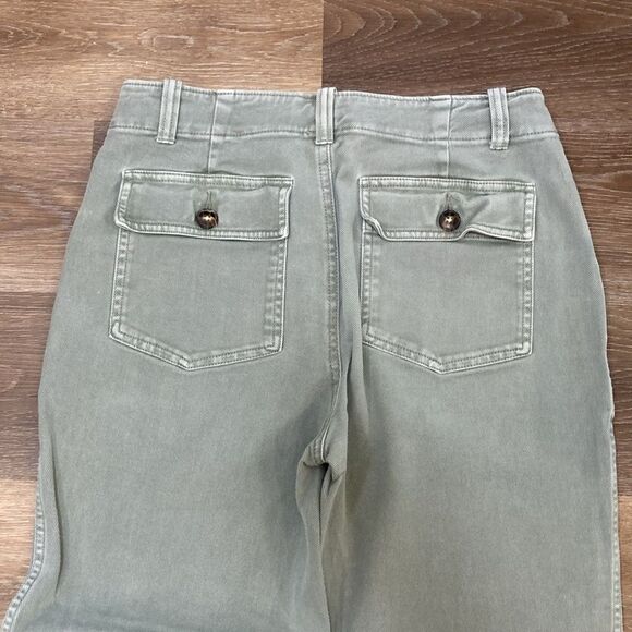 Faherty Light Green Wide Leg Jeans Sz 27 - Picture 3 of 12